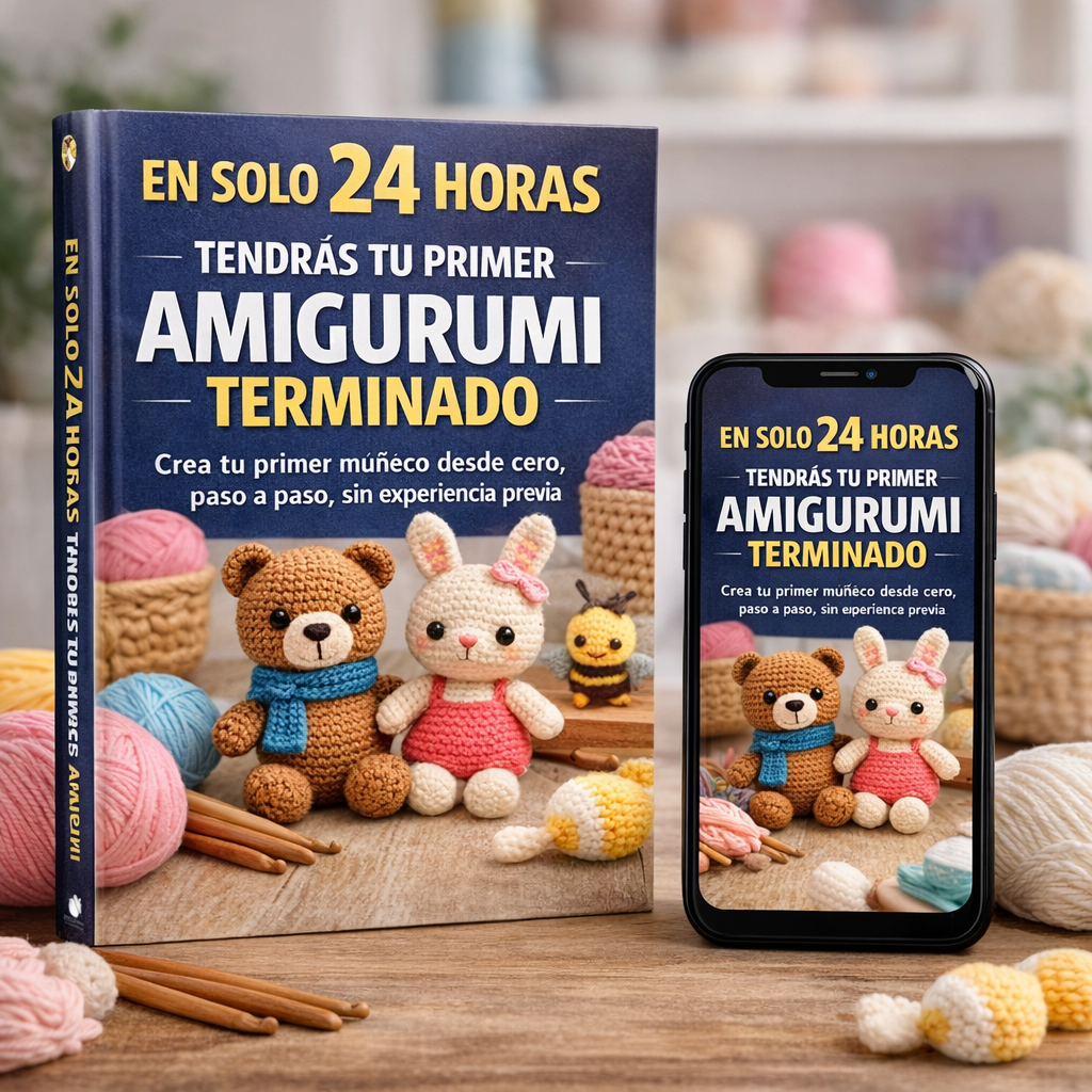 EN SOLO 24 HORAS TENDRÁS TU PRIMER AMIGURUMI TERMINADO